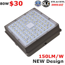 High lumen 150lm/w high quality 5 years warranty ETL cETL 80w led light canopy